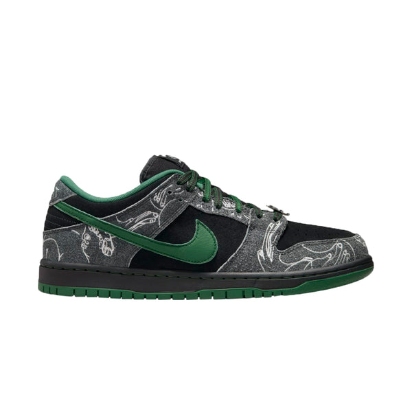 Nike SB x There Skateboards Dunk Low QS Black/Gorge Green