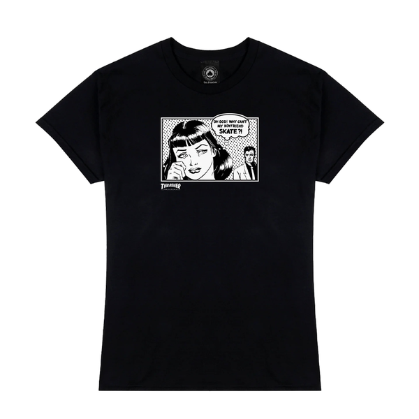 Thrasher Boyfriend Girls T-Shirt Black