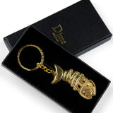 Dime Bones Keychain Gold