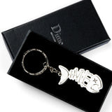 Dime Bones Keychain Silver