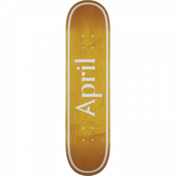 April OG Logo Yellow Skateboard Deck 8.25