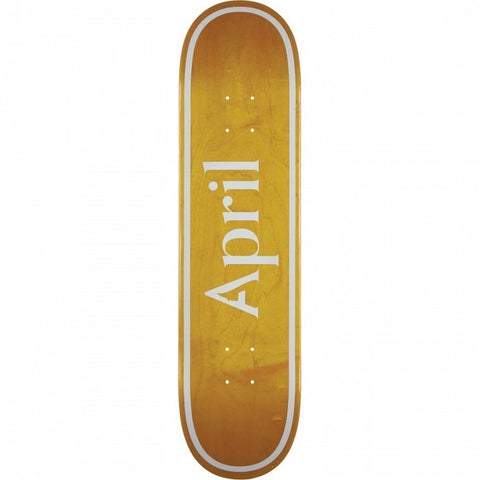 April OG Logo Yellow Skateboard Deck 8.25