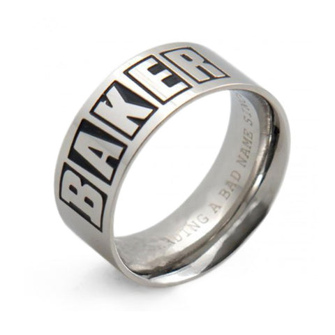 Baker Logo Silver Ring