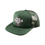 Baker Yeller Trucker Hat Dark Green