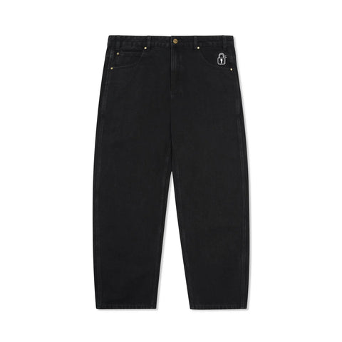 Butter Goods Lock Baggy Denim Jeans Flat Black