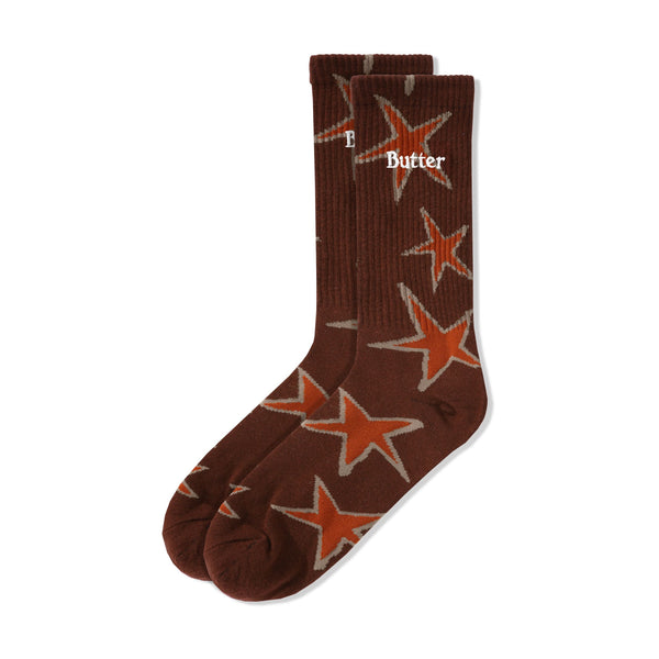 Butter Goods Star Socks Oak