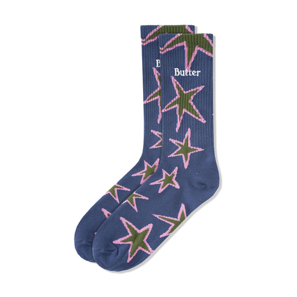 Butter Goods Star Socks Prussian