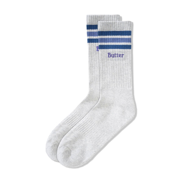 Butter Goods Stripe Socks Ash/Blue