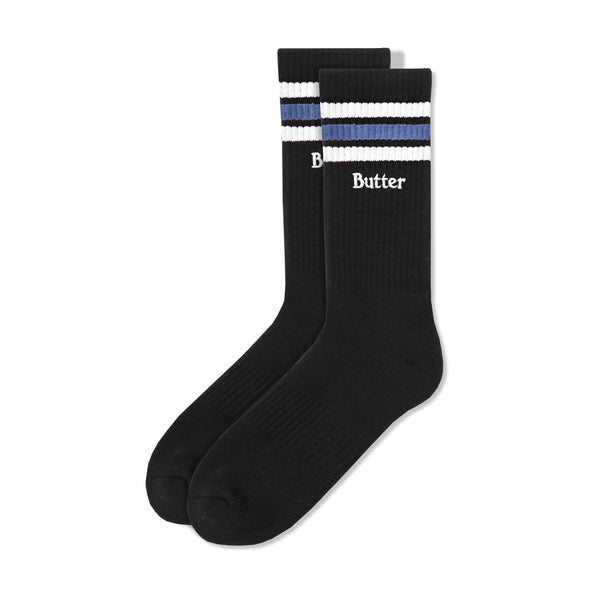 Butter Goods Stripe Socks Black