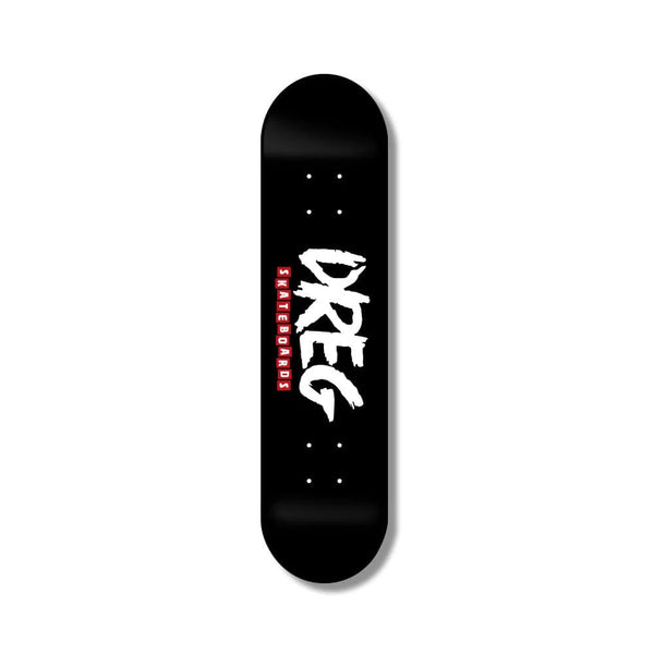 DREG Logo Black Skateboard Deck 8.25"