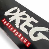 DREG Logo Black Skateboard Deck 8.25"