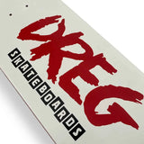 DREG Logo White Skateboard Deck 8.125"