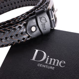 Dime Braided Leather Belt Black/Charcoal