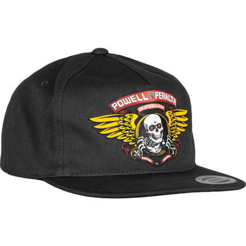 Powell Peralta Winged Ripper Snapback Cap Black