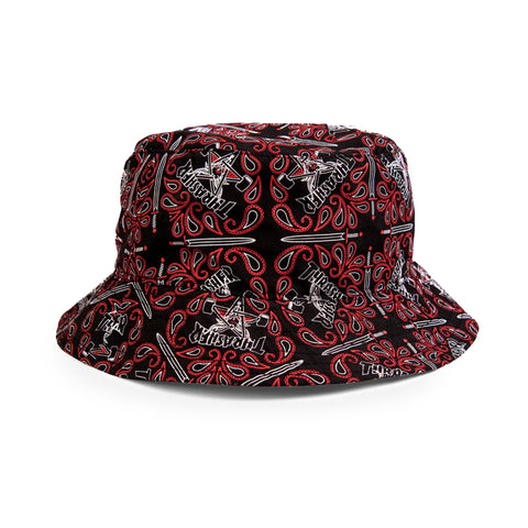 Thrasher Bandana Bucket Hat Black/Red