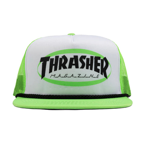 Thrasher Ellipse Trucker Hat Green