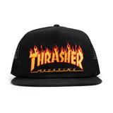 Thrasher Embroidered Flame Logo Trucker Hat 