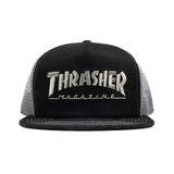 Thrasher Embroidered Mag Logo Trucker Hat Black/Grey