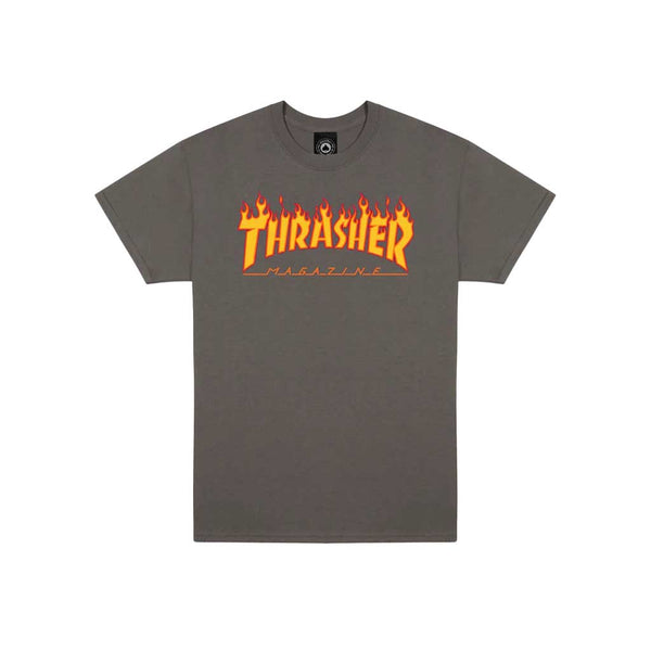 Thrasher Flame T-Shirt Charcoal