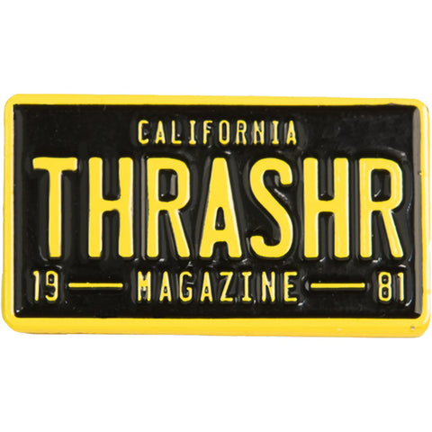 Thrasher License Plate Lapel Pin