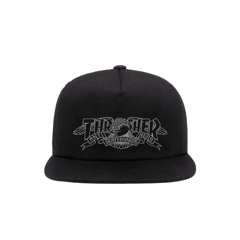 Thrasher x Anti Hero Mag Banner Snapback Black