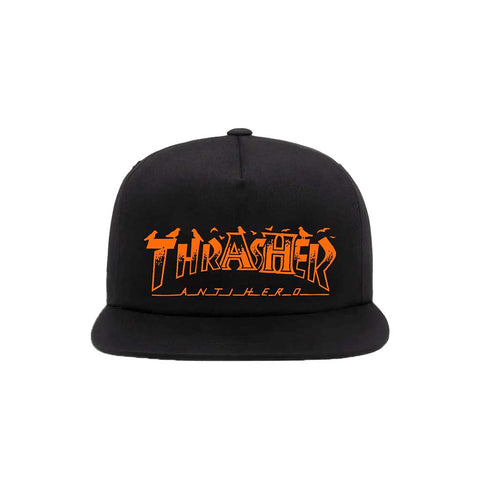 Thrasher x Anti Hero Pigeon Mag Snapback Black