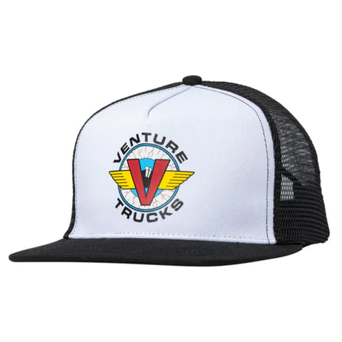 Venture Bloodshot Snapback Hat Black/White