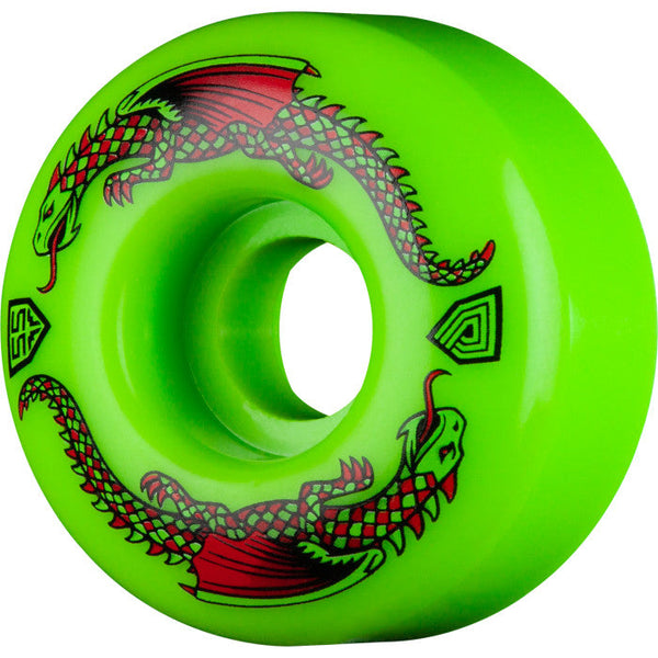 Powell Peralta Dragon Formula Green 93a Skateboard Wheels 55mm x 34mm