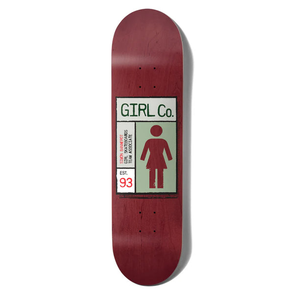 Girl Bannerot Grid Box Skateboard Deck 8.25"